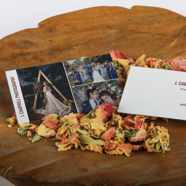 Carte De Visite Bourgogne 3 Photo Collage Photographe professionne (Créateur téléchargé)