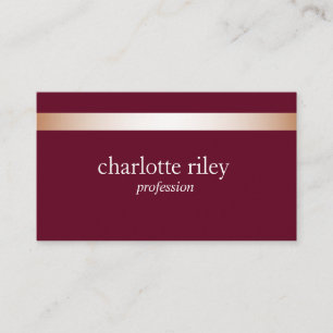 Carte De Visite Bourgogne Rose moderne Gold Strilish