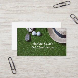 Carte De Visite Bouteille à chaussures de golf sur voiturette de g