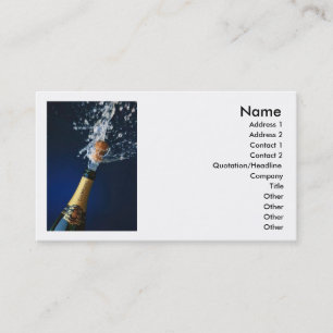 Carte De Visite Bouteille Champaigne