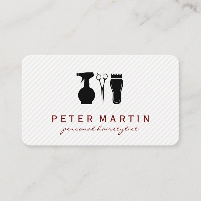 Carte De Visite Bouteille de coiffure, Cheveux, Clippers (Devant)