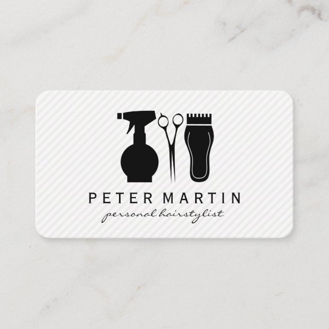 Carte De Visite Bouteille de coiffure, Cheveux, Clippers (Devant)