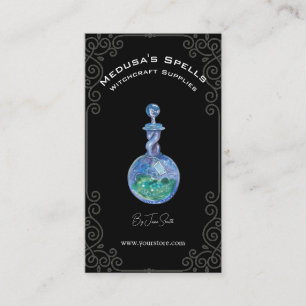 Carte De Visite Bouteille de sorcellerie simple et personnalisée