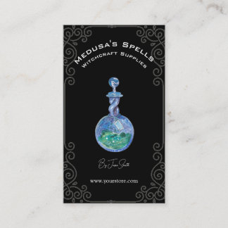 Carte De Visite Bouteille de sorcellerie simple et personnalisée