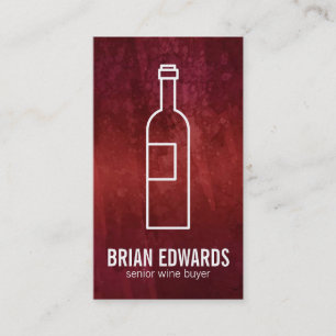 Carte De Visite Bouteille de vin (blanc)   Rouge artistique