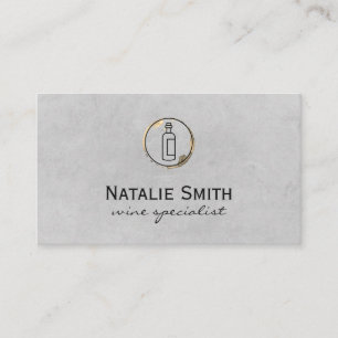 Carte De Visite Bouteille de vin et tunique de luxe