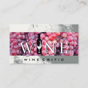 Carte De Visite Bouteille de vin   Raisins   Vignoble