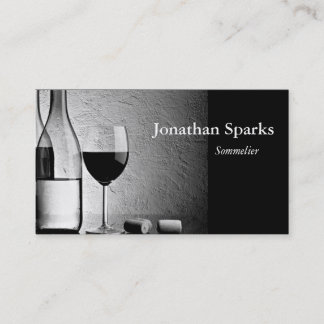Carte De Visite Bouteille de vin sommelier