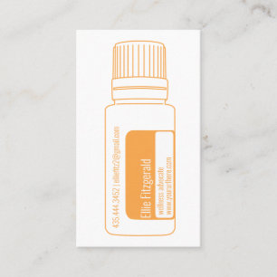 Carte De Visite Bouteille d'huile essentielle à l'orange d'agrume