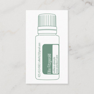 Carte De Visite Bouteille d'huile essentielle de la balance Turquo