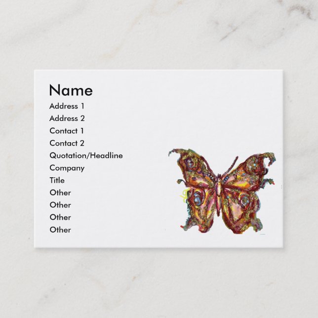 CARTE DE VISITE BOUTEILLE D'OR EN BLEU ET BLANC (Devant)