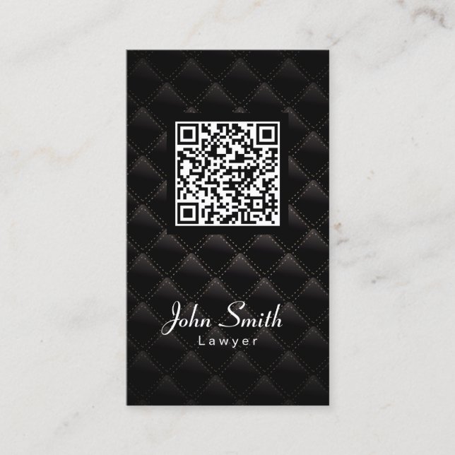 Carte De Visite Bouteille en diamant noir QR Code Avocat (Devant)