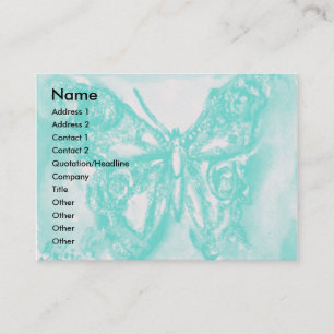 Carte De Visite BOUTEILLE MAGIQUE EN BLEU, jaune, turquoise