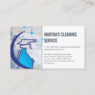 Carte De Visite Bouteille Spray de nettoyage