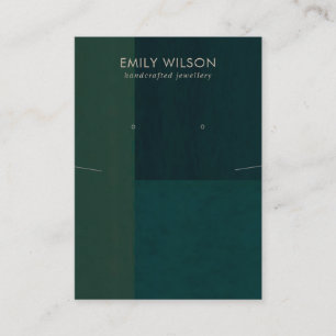 CARTE DE VISITE BOUTEILLE VERT COULEUR BLOC NECKLACE EARRING AFFIC