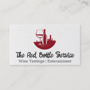 Carte De Visite Bouteilles à vin et verre   Ville du centre