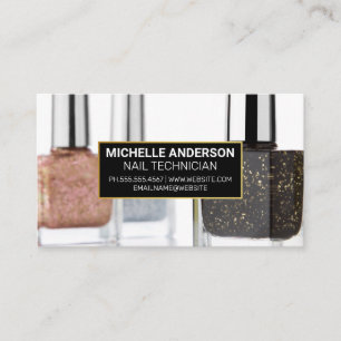 Carte De Visite Bouteilles polonaises à ongles de parties scintill