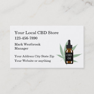 Carte De Visite Boutique à huile CBD au détail 