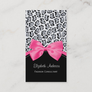 Carte De Visite Boutique à la mode de mode de ruban de rose