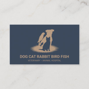 Carte De Visite Boutique animalerie chat chien oiseau lapin poisso