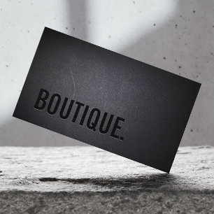 Carte De Visite Boutique Black Out classique minimaliste élégant