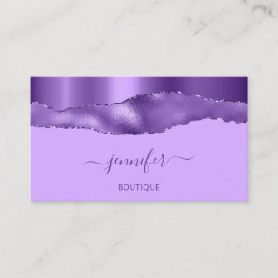 Carte De Visite Boutique Boutique QR Code Blanc Violet violet viol