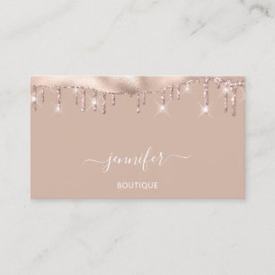 Carte De Visite Boutique Boutique QR Code Rose Parties scintillant