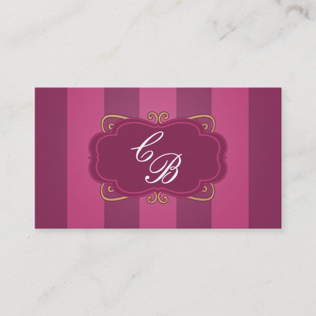 Carte de visite Boutique Chic Purple Gratté & Or (Devant)