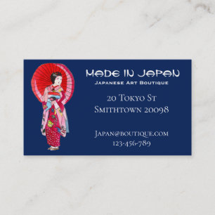 Carte De Visite boutique d'art japonaise mode japonaise