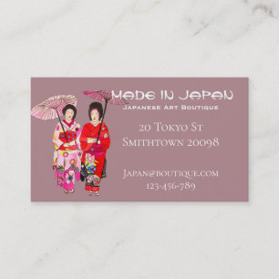Carte De Visite boutique d'art japonaise mode japonaise mignonne