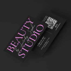 Carte De Visite Boutique de Beauté Esthétique Marque Rose Clair No