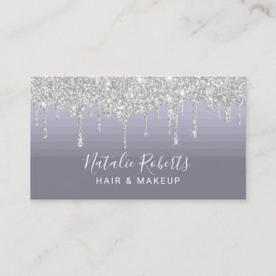 Carte De Visite Boutique de Beauté violette et Dusty Elegant Driv