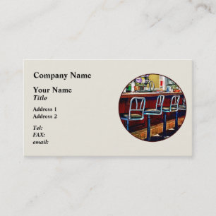 Carte De Visite Boutique de bonbons avec fontaine à soda