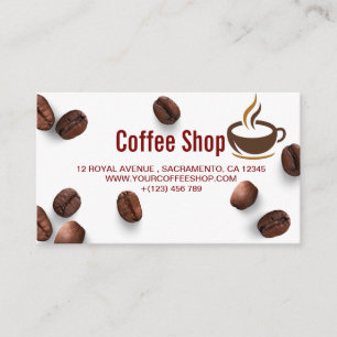 CARTE DE VISITE BOUTIQUE DE CAFÉ