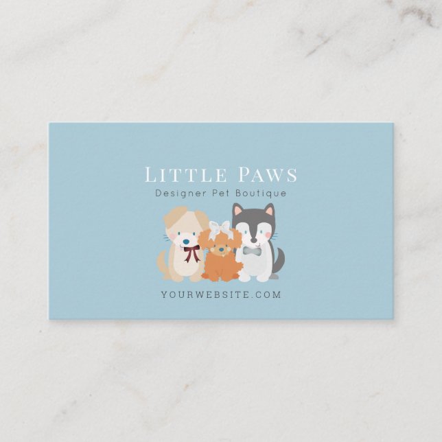 Carte De Visite Boutique de chien / animal de compagnie Vêtements  (Devant)