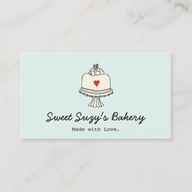 Carte De Visite Boutique De Cute Cake Baker Bake (Devant)