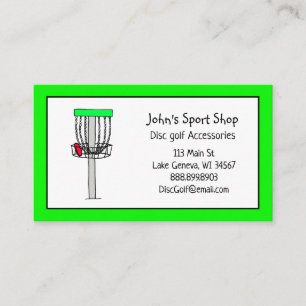Carte De Visite Boutique de golf sur disque personnalisé