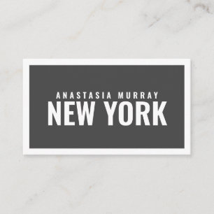 Carte De Visite Boutique de luxe Gris Gris Moderne Blanc Minimalis