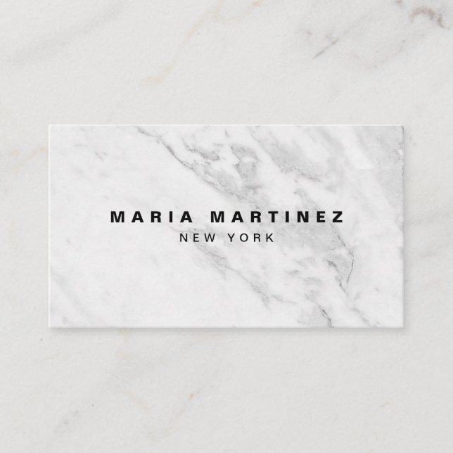 Carte De Visite Boutique de luxe personnalisé Marbre gris (Devant)