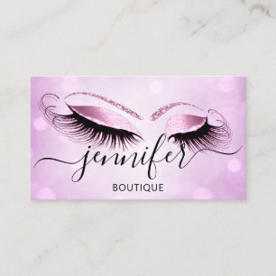 Carte De Visite Boutique de maquillage de logo professionnel Lash 