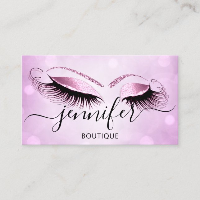 Carte De Visite Boutique de maquillage de logo professionnel Lash  (Devant)