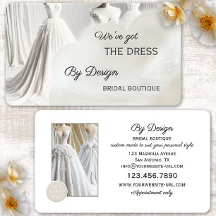 Carte De Visite Boutique de mariage chic originale 