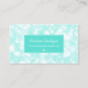 Carte De Visite Boutique de mode Aqua Bokeh