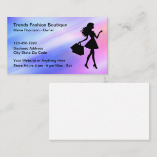 Carte De Visite Boutique de mode féminine chic