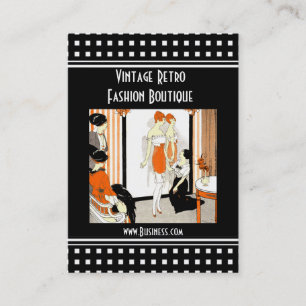 Carte de visite Boutique de mode rétro vintage