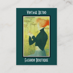 Carte de visite Boutique de mode rétro vintage