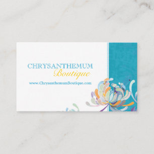 Carte De Visite Boutique de mode turquoise Mariage blanc