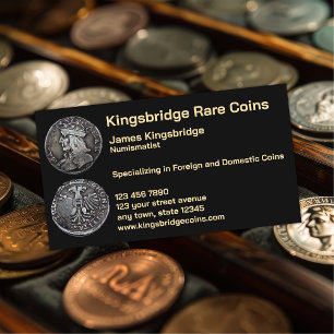 Carte De Visite Boutique de Monnaies Numismate
