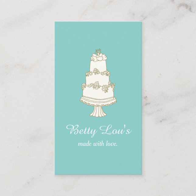 Carte De Visite Boutique de pâtisserie Boulangerie Logo de gâteau (Devant)