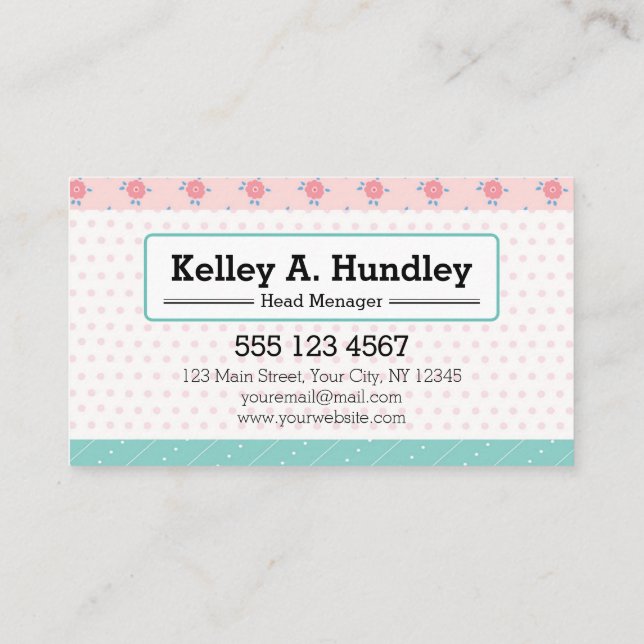 Carte De Visite Boutique de pâtisserie / Boutique de pâtisserie /  (Dos)